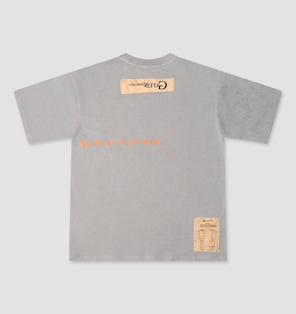 Box Quiet Mark Tee- Oyster